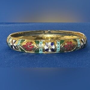 Cloisonné bangle bracelet